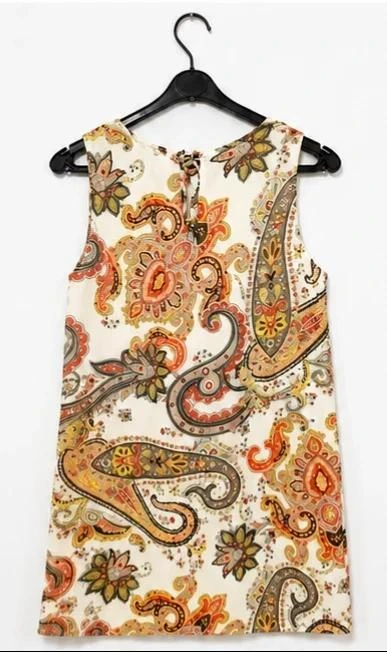 Vestido JBC feminino com estampa de cashmere (paisley) fluido - Tamanho 36 – photo 3